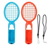 AMONIDA Raqueta de Tenis con detección de Movimiento, Controlador de Juego de Tenis de plástico ABS, Accesorios Mario Tennis Joy Switch Consola de Juegos para Nintendo(Red + Blue (Color Box))