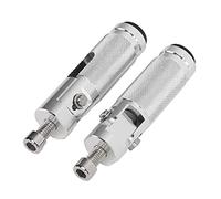 AMONIDA Reemplazo Universal del Pedal de la Motocicleta Reposapiés Plegable de Aleación de Aluminio Duradero para Motocicletas Generales 2 Piezas (SILVER)