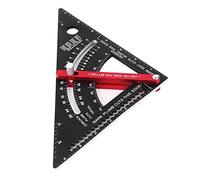 AMONIDA Regla Triangular de Carpintería con Escala Láser Precisa | Material de aleación de aluminio, medición precisa de ángulos, herramienta multiusos para carpintería.