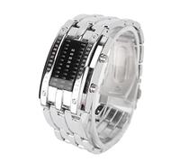 AMONIDA Reloj LED Pantalla de Modo de Hora Electrónica Resistente Al Agua única para Hombres Elegante Acero Inoxidable Vida útil de 30 M a Prueba de Agua 1 X Reloj LED (Pequeña)