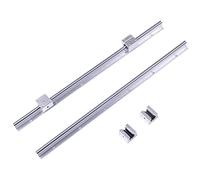 AMONIDA Riel de Rodamiento Lineal SBR12 de 600 Mm con 4 Bloques SBR12UU Guía Deslizante de Metal Duradera para Maquinaria de Precisión