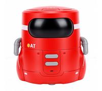AMONIDA Robot Inteligente de Juguete para Niños de 3 a 14 Años, Robot Interactivo con Control de Voz con Sensor Táctil, Ojos LED Que Cantan y Bailan, Diseño Compacto, Ideal para Cumpleaños y (Rojo)