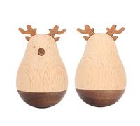 AMONIDA Roly Poly Juguete Lindo Wobbler Decorativo para Niños Hogar Escuela Hecho de Madera Sintética 5 X 5 X 7 Cm