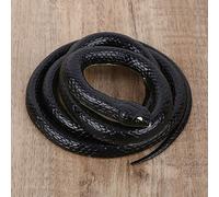 AMONIDA Serpiente Artificial de Goma, Juguete de Broma, Serpiente Realista para Suministros de Fiesta de Halloween, Negro, 49,2 Pulgadas (Black)