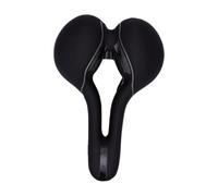 AMONIDA Sillín de Ciclismo, Cojín Ligero, Espuma de Alta Resiliencia con Luz Trasera para Aventuras Al Aire, Unisex, Negro