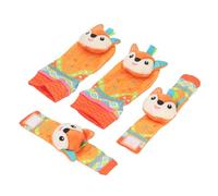 AMONIDA Sonajero de Muñeca para bebé, Calcetines de Animal de Poliéster | Patrones coloridos, promueve el desarrollo sensorial, adecuado para 0-6 meses