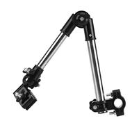 AMONIDA Soporte Ajustable para Paraguas de Acero Inoxidable, Duradero para Cochecito de bebé, Ideal para Montar bajo la Lluvia o el Sol, Se Adapta a Silla de Ruedas de Bicicleta (BLACK)