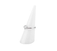 AMONIDA Soporte de Exhibición de Anillo de Dedo de 5 Piezas, Soporte Organizador de Joyería de Acrílico, de Anillo en Forma de Dedo para Escaparate de Mostrador, Tienda y Uso Doméstico (WHITE)