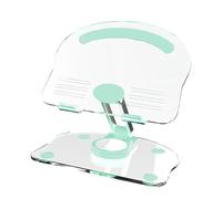 AMONIDA Soporte para Tableta, Ajustable, Transparente, Elevable para Uso en Escritorio, Soporte Acrílico Giratorio de 360 Grados para Tableta (Green)