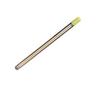 AMONIDA Stylus Pens Punta de Fibra Silenciosa Escritura Suave para Teléfonos Móviles Tabletas Metal Aluminio 3 Unidades (Gold)