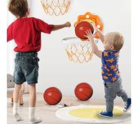 AMONIDA Tablero de Baloncesto Colgante para Niños con Ventosa, Juguete Deportivo de Interior Portátil para Niños de 3 a 10 Años, Plástico, 29 X 25 X 5,5 Cm (Orange)