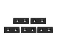 AMONIDA Tapa de Extremo de Perfil de Aluminio, Cubierta de Metal de Aleación Duradera, Tapa de Extremo de Perfil para Construcción Industrial, Juego de 5 Orificios Dobles 4080 (Black)