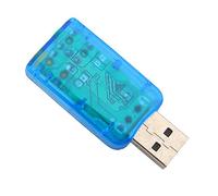 AMONIDA Tarjeta de Sonido Externa Virtual USB 2.0 Adaptador de de 5.1 Canales 3D para Altavoz Conector de Micrófono para Auriculares
