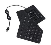 AMONIDA Teclado de Silicona Español de 108 Teclas para Trabajadores Remotos y Nómadas Digitales, Diseño Fácil de Limpiar, Portátil Plegable y Enrollable para Viajes, Enchufe con C