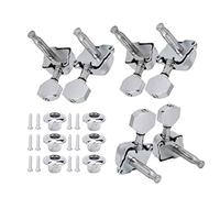 AMONIDA Teclas de Afinación, Teclas de Afinación de Metal a Prueba de óxido con 3 Cabezales Izquierdo y Derecho, Piezas de Repuesto para Guitarra Eléctrica, Acústica y Folk (SILVER)