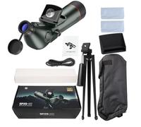 AMONIDA Telescopio Monocular con Aumento Digital de 18X, Visión Nocturna, Telescopio Digital Monocular para Adultos (Ejercito Verde)