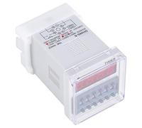 AMONIDA Temporizador de relé de Tiempo de Retardo de 12V/24V/380V para Automatización y Mecatrónica, Pantalla LED de y Carcasa ABS Duradera (12VAC/DC)