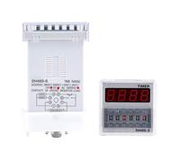 AMONIDA Temporizador de relé de Tiempo de Retardo de 12V/24V/380V para Automatización y Mecatrónica, Pantalla LED de y Carcasa ABS Duradera (24VAC/DC)