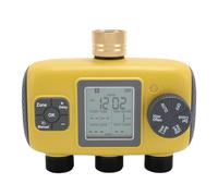 AMONIDA Temporizador de Riego Programable para Jardín Exterior con Pantalla LCD Fácil de Usar y Función de Sincronización Inteligente para Grifos de 3/4-1/2 Pulgadas