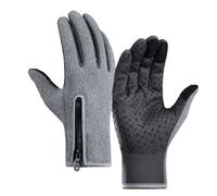 AMONIDA Térmicos a Prueba de Viento a Prueba de Agua Pantalla Táctil Antideslizante para Esquí Ciclismo Uso en Invierno Tamaño 9.06x4.13in (Grey)
