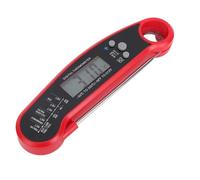 AMONIDA Termómetro Digital para Carne, Termómetro para Alimentos Resistente Al Agua IP67 con Pantalla Retroiluminada Grande, Sonda Precisa de Acero Inoxidable, Ideal para Cocinar Ollas y Sopas (rojo)
