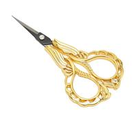 AMONIDA Tijeras de Coser con Punta Puntiaguda de Acero Inoxidable Ultraafiladas para Bordar y Cortar Telas, Ergonómico, Cromo Vanadio, 1 Tijera (GOLD)