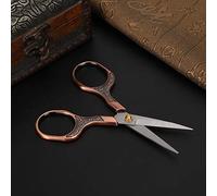 AMONIDA Tijeras Retro de Costura para Bordado Vintage, para Trabajos Artesanales, Diseño Ergonómico de Acero Inoxidable, 12,5 Cm de Longitud (Bronce)