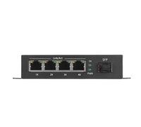 AMONIDA Transmisor-Receptor de la Fibra óptica de Ethernet, Medio Convertidor 100-240V 1 Puerto óptico RJ45 de la Fibra de SFP para la Red (Enchufe de la UE)