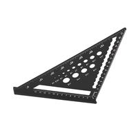 AMONIDA Transportador Cuadrado de Viga, Regla Triangular de 7 Pulgadas para Proyectos de Carpintería y Renovación del Hogar en Aleación de Aluminio (BLACK)