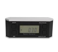 AMONIDA Transportador Digital LCD Duradero Inclinómetro Electrónico Buscador de Nivel de ángulo para Construcción e Ingeniería Aleación de Aluminio 4x90° (Sin magnético, sin retroiluminación)
