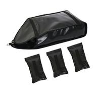 AMONIDA Trineo con Saco de para Entrenamiento con Pesas, 3 Bolsas Ajustables con Cinturón (Black)
