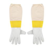 AMONIDA 【Venta del día de la Madre】 Protector de Apicultor, Guantes de Abeja, Cuero de Piel de Cabra, Conveniente jardinería, Agricultura, fábrica para Granjero, hogar, Apicultura, Apicultor(XXXL)