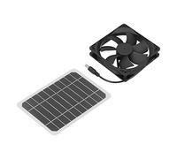 AMONIDA Ventilador con Panel Solar de 6W, Mini Ventilador de Refrigeración Eficiente para Casa de Mascotas, Gallinero, Silicio Monocristalino de Tamaño Pequeño