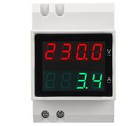 AMONIDA Voltímetro Amperímetro Pantalla Precisa de 4 Dígitos Medidor de Voltaje de Corriente para Instalaciones Eléctricas PC Retardante de Llama 1 Unidad