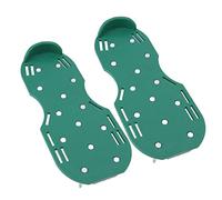 AMONIDA Zapatos Escarificadores de Césped Manuales para Airear el Césped y Aflojar el Suelo sin Esfuerzo: Duraderos y Resistentes Al Desgaste con Hebillas de Aleación de Zinc (Green)