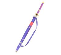 AMONT Paraguas Roronoa Zoro, Mango Lila y Dorado, 110 cm de Diámetro, 720 g