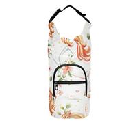 Amooorous A Lovely Unicorn on A Lovely Unicorn on A White Background Bolsa de agua de varios tamaños para senderismo, soporte para botellas de agua, se adapta a botellas de 20 onzas, 24 onzas, 32