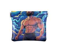 Amooorous Art Star Muscle Man - Monedero de piel para mujer, organizador de llaves para hombres y mujeres, Art Star Muscle Man, 1 size