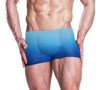 Amooorous Bañador corto para hombre, azul marino degradado | Bañador corto para hombre grande y alto, pantalones cortos de playa para deportes acuáticos