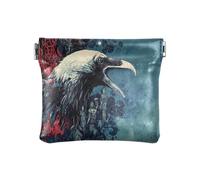 Amooorous Bird Night Bloody - Cartera de cuero para dinero en efectivo, bolsa de maquillaje para hombres y mujeres de viaje, Bird Night Bloody, 1 size
