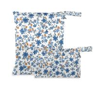 Amooorous Blue Crush - Bolsa húmeda lavable, paquete de 2 artículos esenciales de viaje para bebé con asas para pañales de bebé, gimnasio