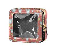 Amooorous Blue Crush - Bonita bolsa de maquillaje de viaje, transparente, impermeable, bolsa de aseo de viaje para mujer, Azul (Blue Crush), 1 size