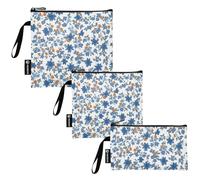 Amooorous Blue Crush - Paquete de 3 bolsas reutilizables de viaje para aperitivos, bolsas de almacenamiento de alimentos multiusos para amigos de campamento y equipo