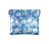 Amooorous Blue Rose Broken SenseWomen - Cartera de cuero para dinero en efectivo, billetera para monedas para niñas, mujeres y mujeres, Blue Rose Broken Sense, 1 size