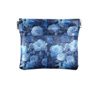 Amooorous Blue Rose Broken SenseWomen - Monederos de cuero para hombre, prácticos organizadores de tarjetas y llaves para mujeres, Blue Rose Broken Sense, 1 size