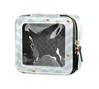 Amooorous Blue Streak and Little Fish - Estuche de maquillaje transparente para artículos de tocador, organizador de cosméticos para mujer, Blue Streak and Little Fish, 1 size