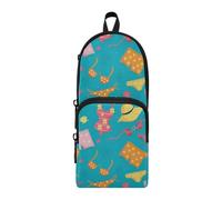 Amooorous Blue Summer Seaside Vacation Party - Bolsas de nailon con 3 compartimentos para adolescentes y niñas, estuche multiusos y estético para niños, organizador de papelería para niños, escuela