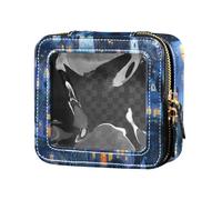 Amooorous Bolsa de maquillaje de viaje con dibujos animados de Halloween Scare Night, transparente, impermeable, mini recipientes de maquillaje para viajes, Noche de miedo de Halloween de dibujos