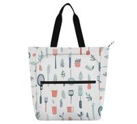 Amooorous Bolsa decorativa para libros para niños, mujeres y hombres, estilo safari, color blanco, impermeable, reutilizable, bolsa de comestibles con bolsillos con cremallera para la escuela y el