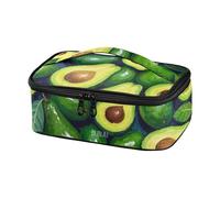 Amooorous Bolsa enfriadora plegable de aguacate con aceite sobre verde para viajes (longword) para niñas, lonchera para viajes, bolso de almuerzo para mujer